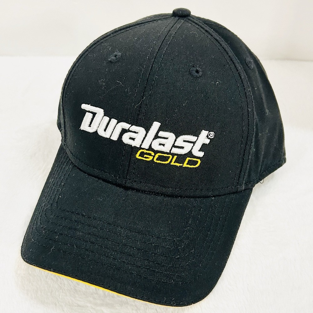 Duralast Gold Logo Hat Cap Adjustable Strapback Black Outdoors Workwear